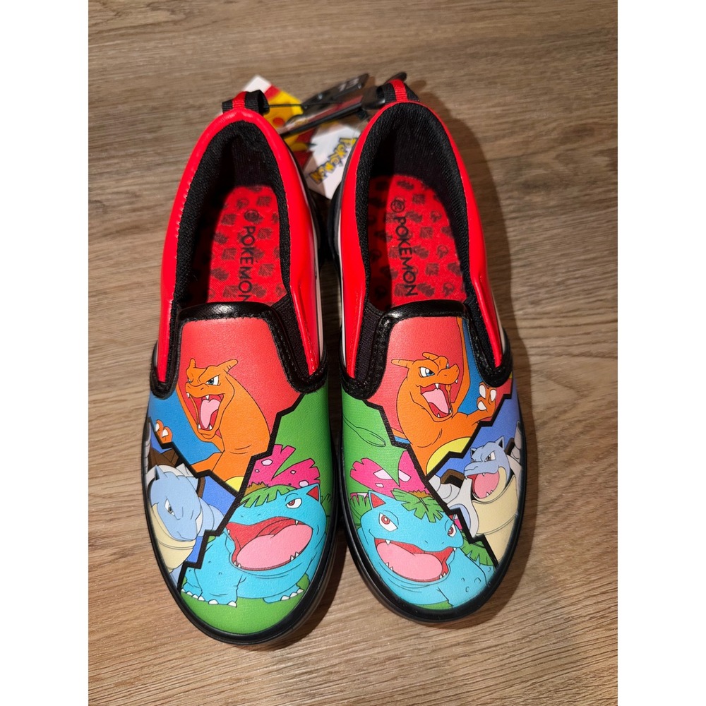 Boy pokemon shoes size 13 slip on
